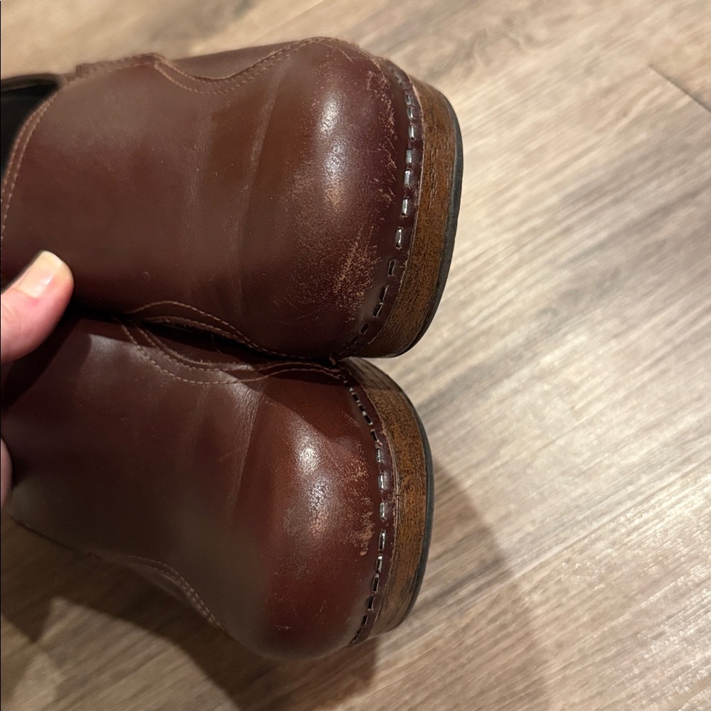 Dansko Brown Leather Clog Size 37 US 6.5 - Picture 3 of 10